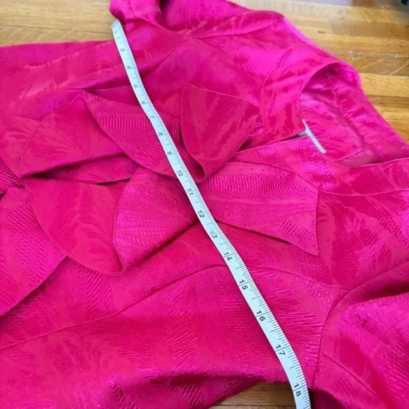 Vibrant Pink Ruffled Jacket - Picture 6 of 10